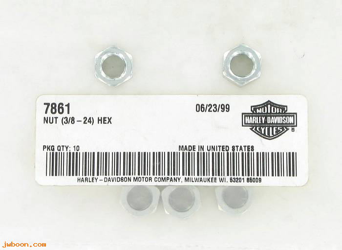       7861 (    7861): Nut, 3/8"-24 x 9/16" hex - NOS - Sportster XL