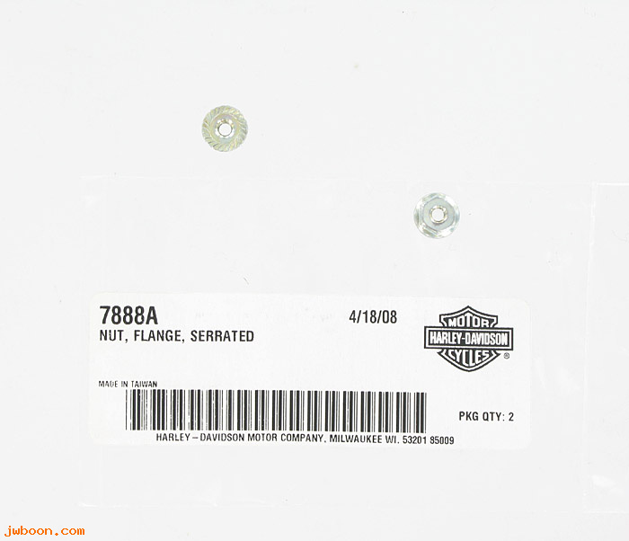      7888A (    7888A): Flange nut, 6-32 x 5/16" hex - serrated flange - NOS