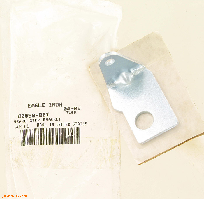  80058-82T (80058-82): Replacement brake pedal stop bracket "Eagle Iron" NOS - XL's