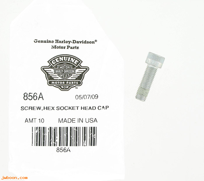        856A (     856A): Screw, 5/16"-24 x 1" hex socket hd-grade8-NOS-XL,FLT,FXR,FXST