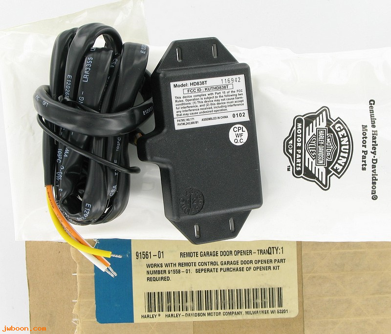  91561-01 (91561-01): Transmitter, remote control garage door opener - NOS - XL, FLHT/R