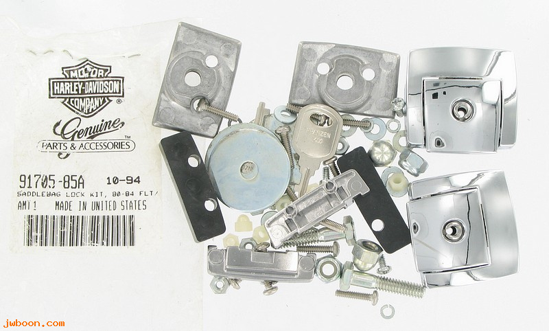   91705-85A (91705-85A): Saddlebag lock kit - NOS - FLT/C, FLHT/C 80-84