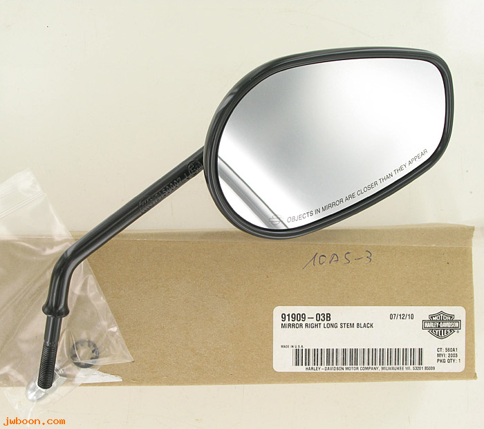   91909-03B (91909-03B): Tapered mirror, long stem - right - NOS