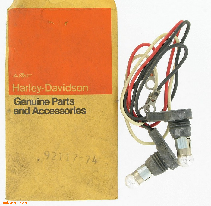   92117-74 (92117-74): Socket, with wire - tachometer - NOS - XL 1974. FX 74-75