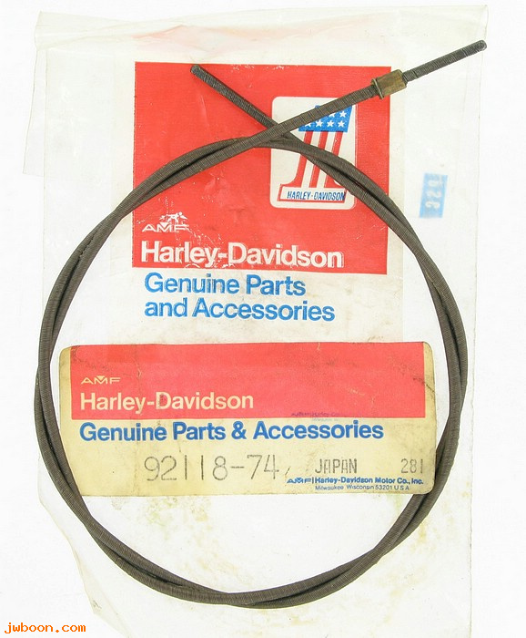   92118-74 (92118-74): Inner tachometer cable - NOS - XL 74-80. FX 74-75. XLCR