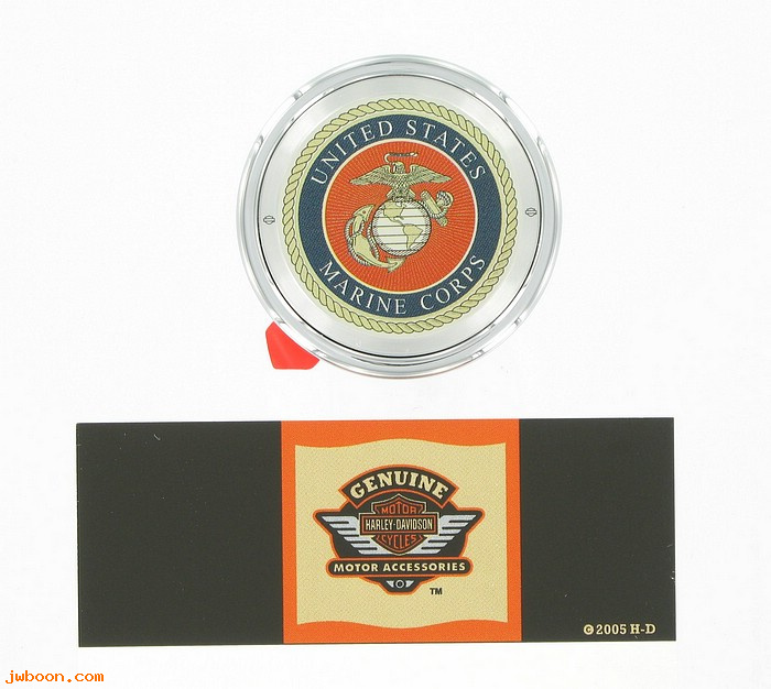   92257-07 (92257-07): Front fender medallion - Marines - NOS - XL, FXD, Softail