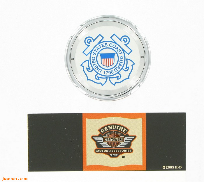   92258-07 (92258-07): Front fender medallion - Coast Guard - NOS - XL, FXD, Softail