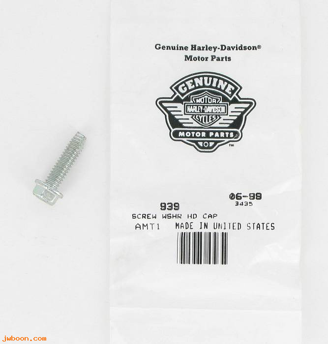        939 (     939): Screw, 1/4"-20 x 1" serrated flange hex hd,self tapping-NOS-FLHTC