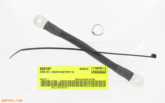   93919Y (93919Y / 70402-96YA): Recall 0811, negative battery cable - NOS - Buell