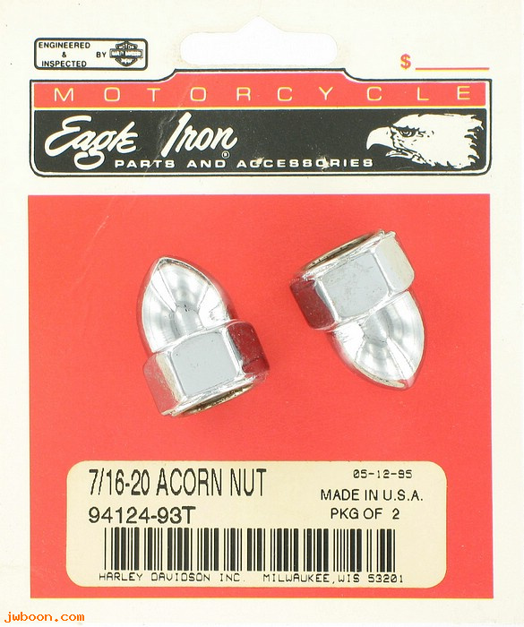   94124-93T (94124-93T): Acorn nut kit,7/16"-20 -NOS-XL,FXD,FXRT,FXST/S,FLHT,FLT,FLST,FLTR