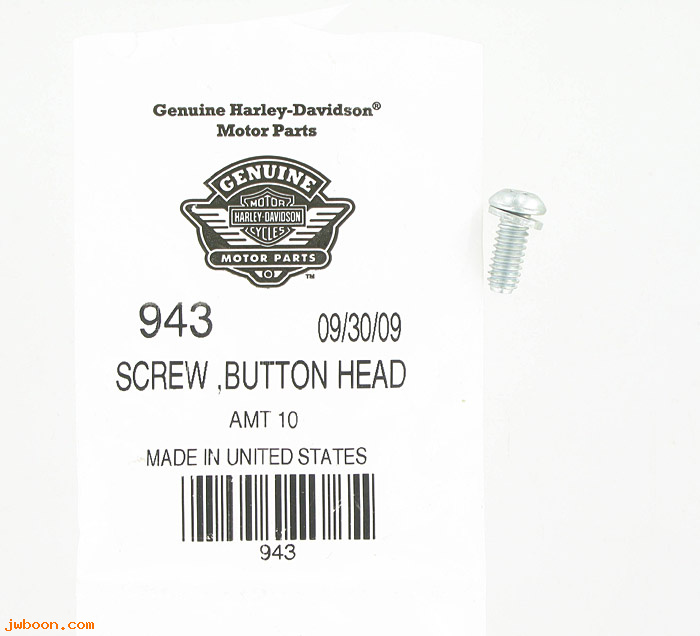        943 (     943): Screw, 1/4"-20 x 5/8" Torx button head - with washer - NOS - XL's