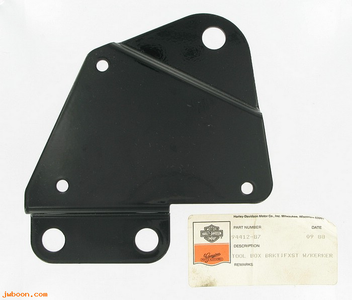   94412-87 (94412-87): Tool box bracket, use w.hi-performance exhaust system - NOS- FXST