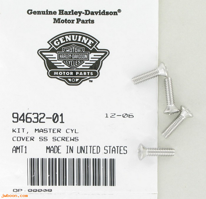   94632-01 (94632-01 / 2573): Screw kit - master cylinder cover (4 screws) - NOS - XL, FXD