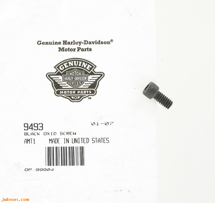       9493 (    9493): Screw, 1/4"-20 x 1/2" hex socket - muffler end caps - NOS