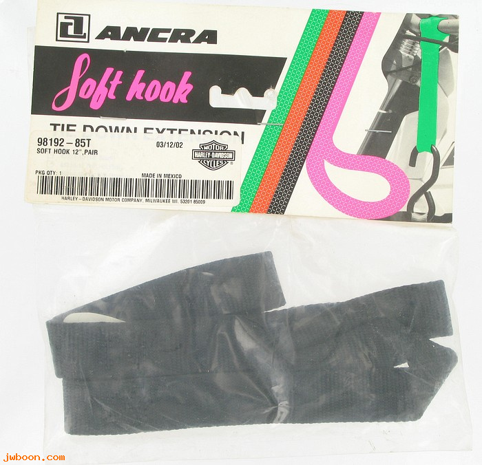   98192-85T (98192-85T  94714-85T): Ancra soft hook extensions - 12 inches - NOS