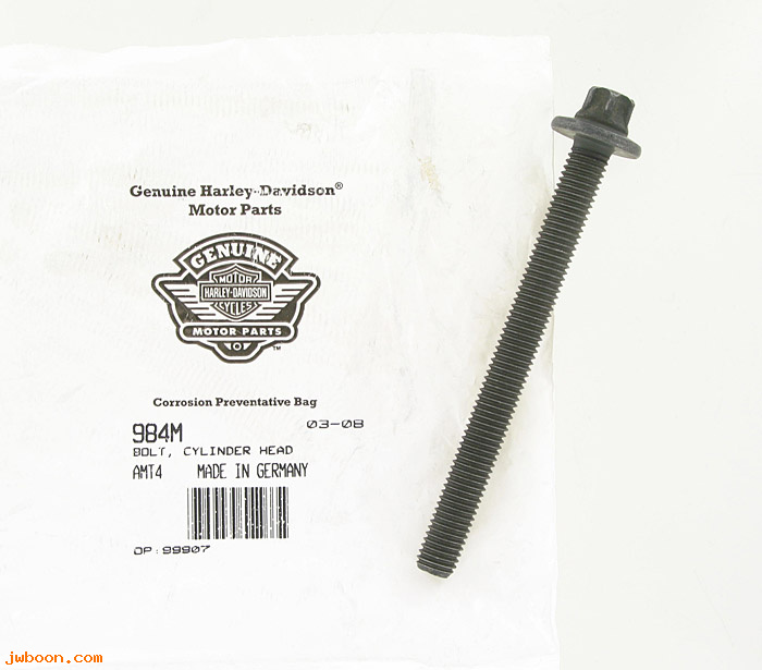        984M (     984M): Bolt, cylinder head - NOS - V-rod, in stock