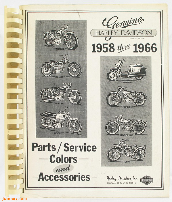   99444-93 (99444-93): American-made lightweight parts & service catalog '58-'66 - NOS
