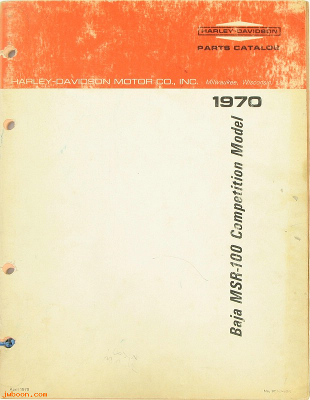   99447-70R (99447-70R): Baja  MSR-100 preliminary parts catalog 1970 - NOS
