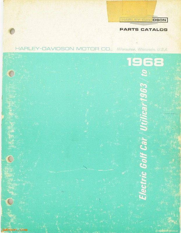   99449-68 (99449-68): Electric golf car parts catalog '63-'68 - NOS