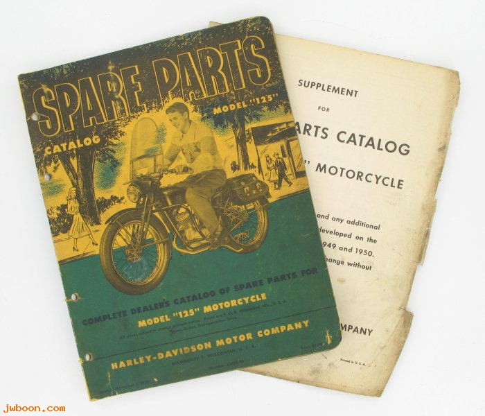   99452-48used (99452-48 / 13852-48): Model 125 parts catalog 1948, with 1949-1950 supplement