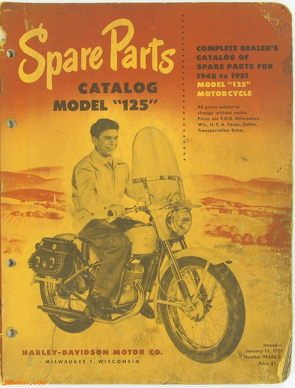   99452-51used (99452-51): Model 125 parts catalog '48-'51