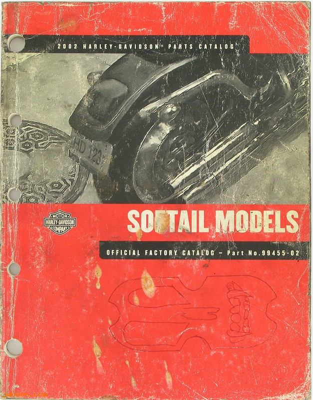   99455-02used (99455-02): Softails parts catalog 2002
