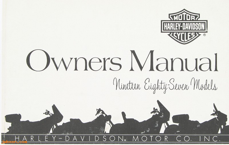   99466-87 (99466-87): 1987 Riders handbook / Owner's manual, all models - NOS