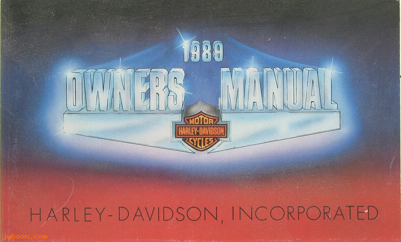   99466-89 (99466-89): 1989 Riders handbook / Owner's manual, all models - NOS