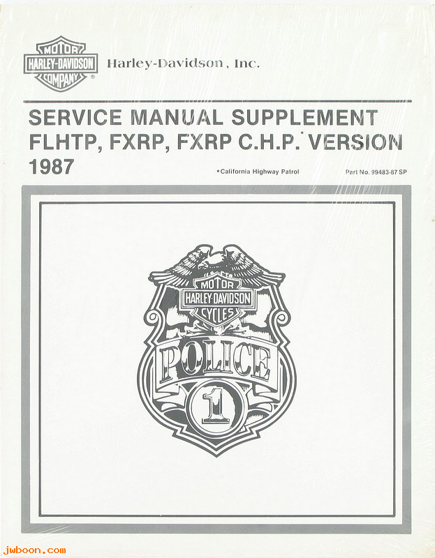   99483-87SP (99483-87SP): FXRP, FLHTP police service manual supplement 1987 - NOS