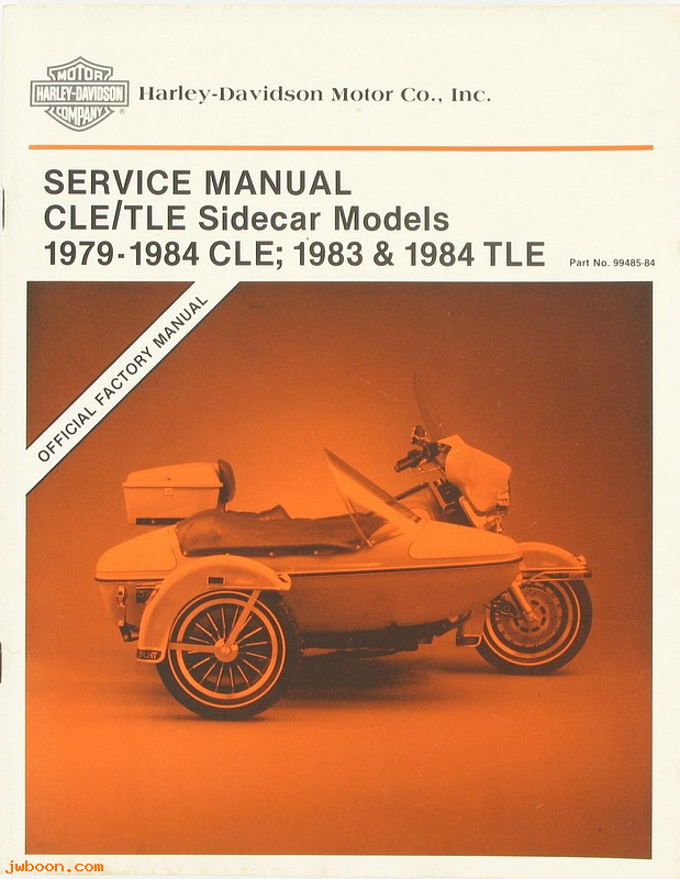   99485-84 (99485-84): Sidecar service manual '79-'84 - NOS
