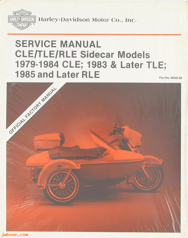   99485-86 (99485-86): Sidecar service manual '79-'86 - NOS