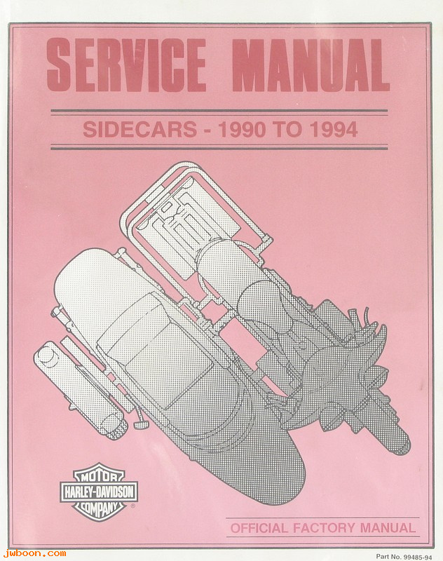   99485-94 (99485-94): Sidecar service manual '90-'94 - NOS