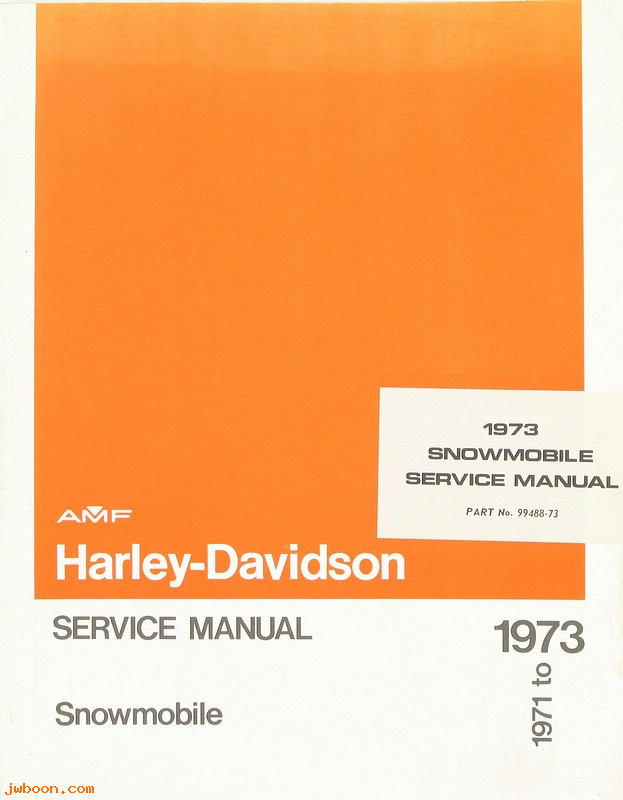   99488-73 (99488-73): Snowmobile service manual '71-'73 - NOS