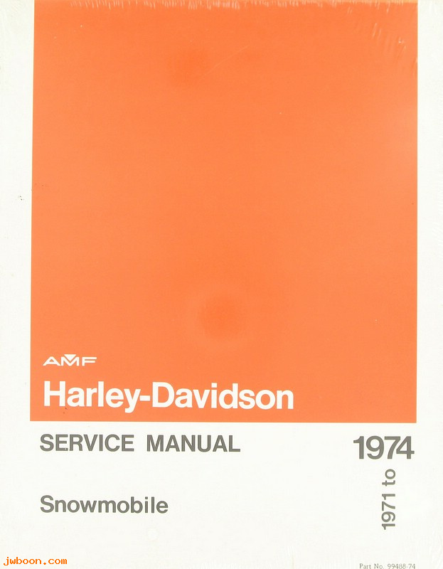   99488-74 (99488-74): Snowmobile service manual '71-'74 - NOS