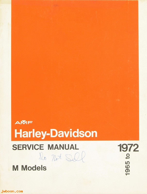   99498-72 (99498-72): M-models service manual '65-'72 - NOS