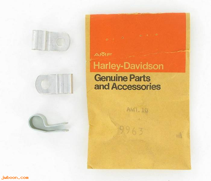       9963 (    9963 / 45217-50): Clip, front brake cable tube, fuse holder - NOS - Big Twins, XL