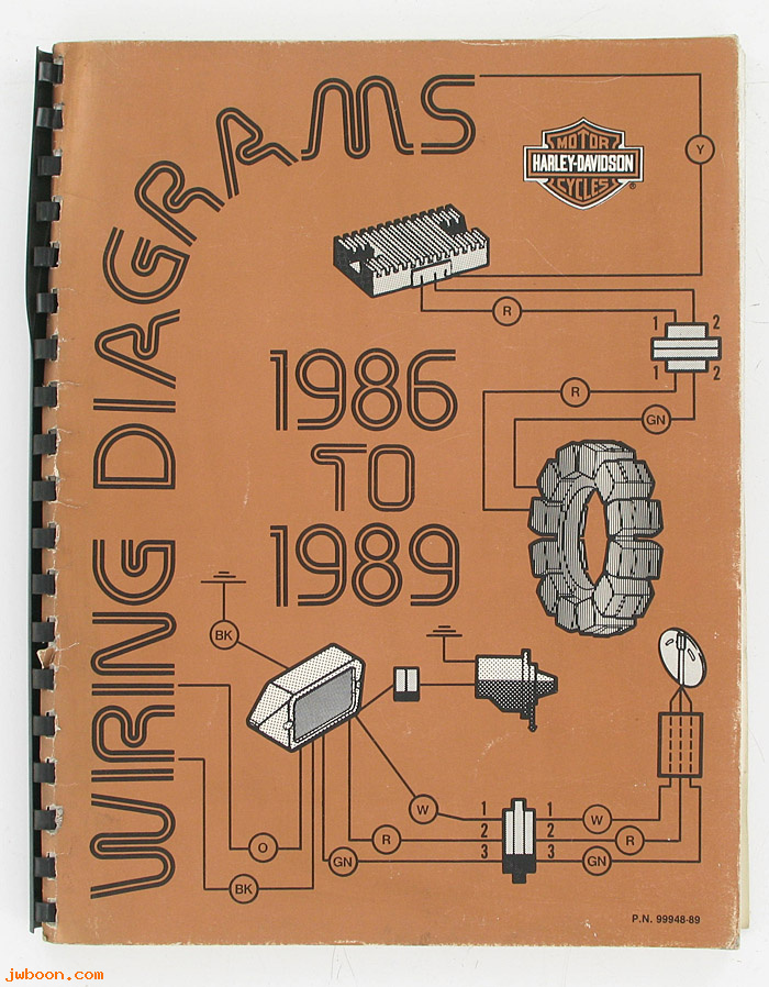   99948-89 (99948-89): Wiring diagram book '86-'89 - NOS