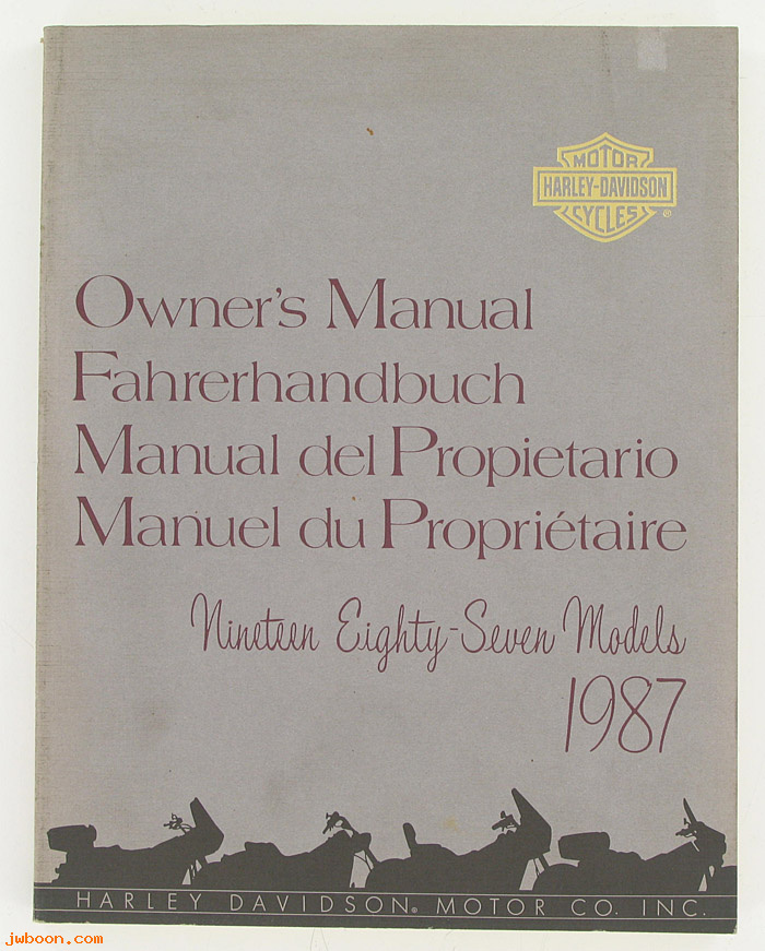   99965-87 (99965-87): Sportster, international owner's manual 1987 - NOS
