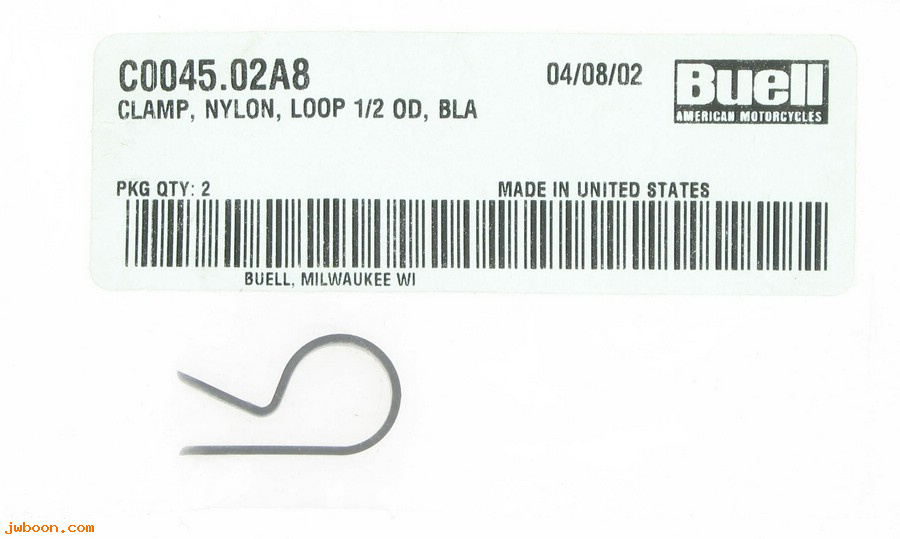   C0045.02A8 (C0045.02A8): Clamp, nylon, loop 1/2" OD - NOS