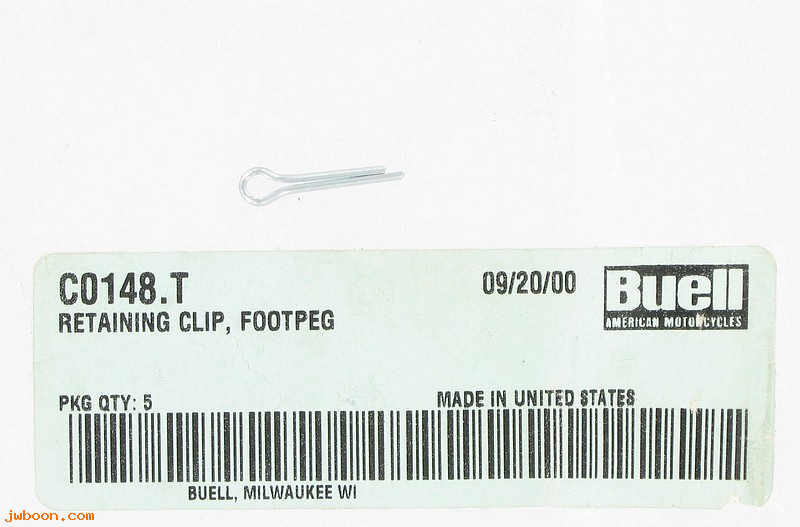   C0148.T (C0148.T  / L0175.T): Retaining clip, footpeg - NOS