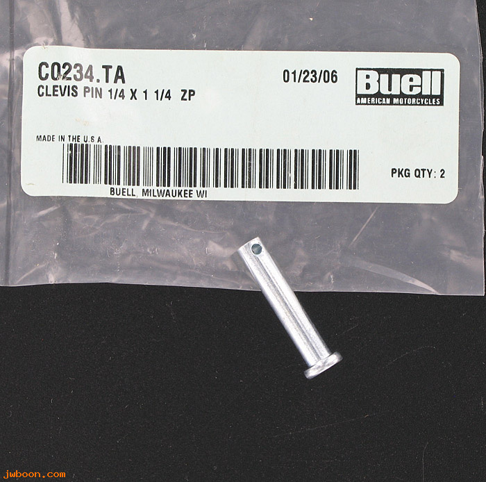   C0234.TA (C0234.TA): Clevis pin, 1/4" x 1 1/4" - NOS - Buell Blast