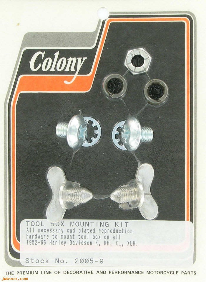 C 2005-9 (64500-52A): Tool box mounting kit - K,KH,Ironhead XL,XLH '52-'66, in stock