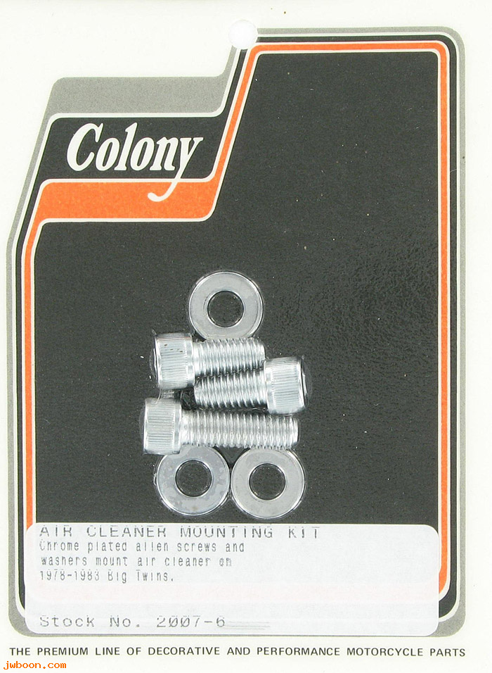 C 2007-6 (): Air cleaner mounting kit - Allen - FL, FLH '78-'83, in stock