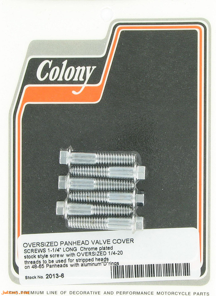 C 2013-6 (    3578W): Oversize Panhead valve cover screws, 1/4"-20,  EL,FL,FLH '48-'65