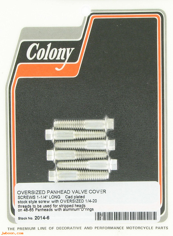 C 2014-6 (    3578W): Oversize Panhead valve cover screws, 1/4"-20,  EL,FL,FLH '48-'65