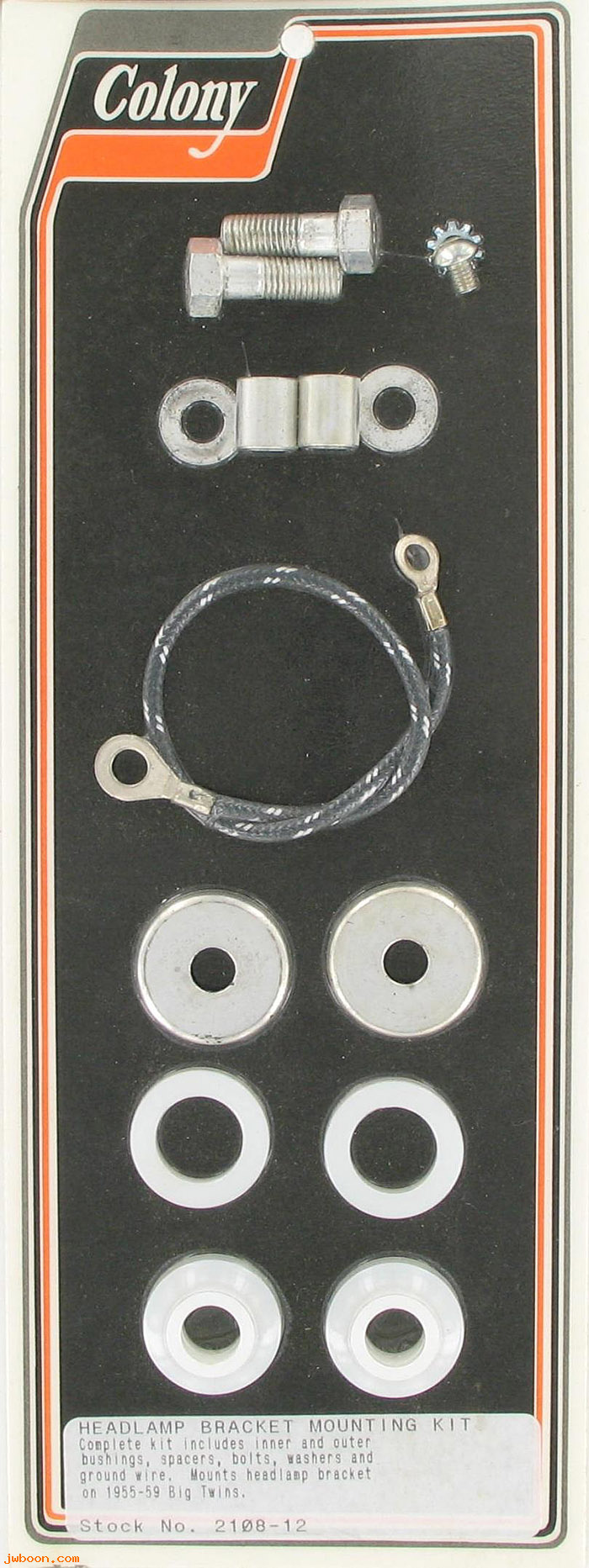 C 2108-12 (67826-55 / 67829-55): Headlamp bracket mounting kit - Big Twins FL '55-'59, in stock