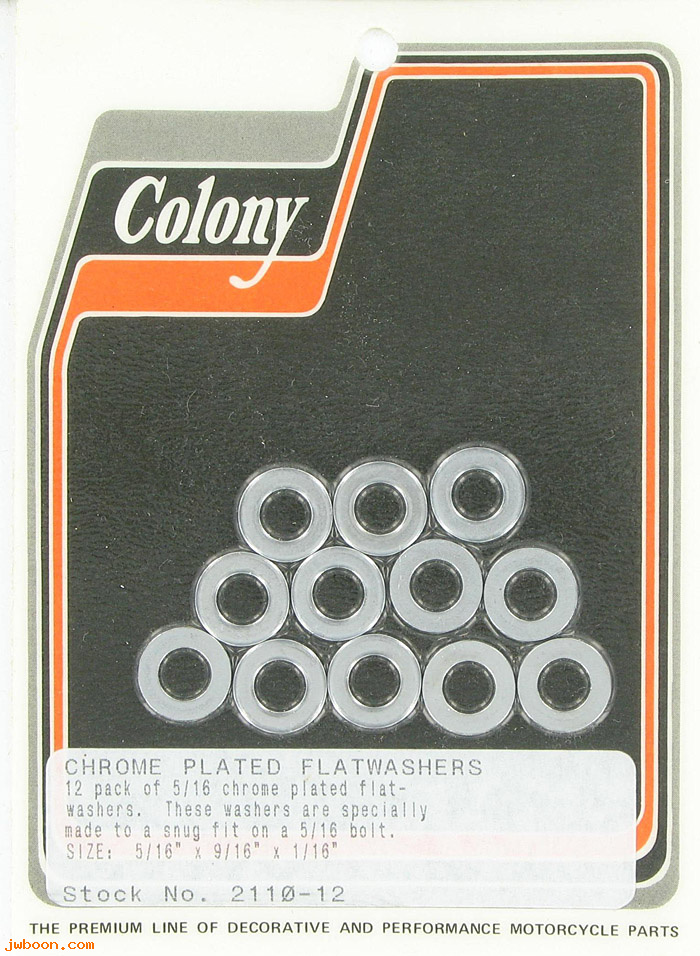 C 2110-12 (): Flatwashers, snug fit,   5/16" x 9/16" x 1/16"  in stock, Colony