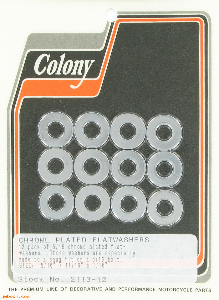 C 2113-12 (): Flatwashers, snug fit,  5/16" x 11/16" x 1/16"  in stock, Colony