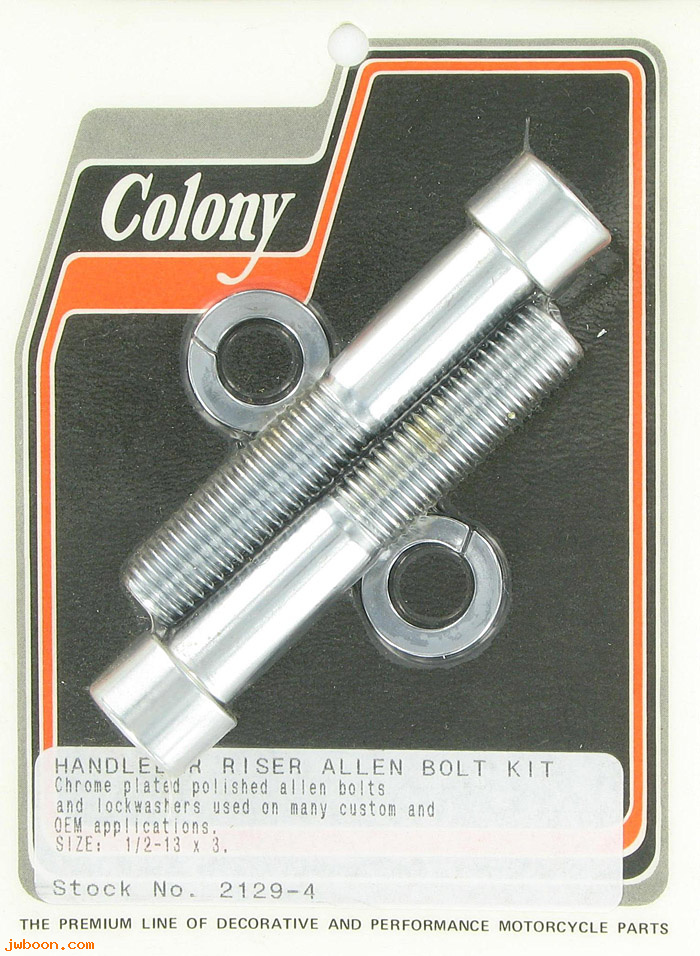 C 2129-4 (): Handlebar riser bolts 1/2"-13 x 3", Allen, in stock