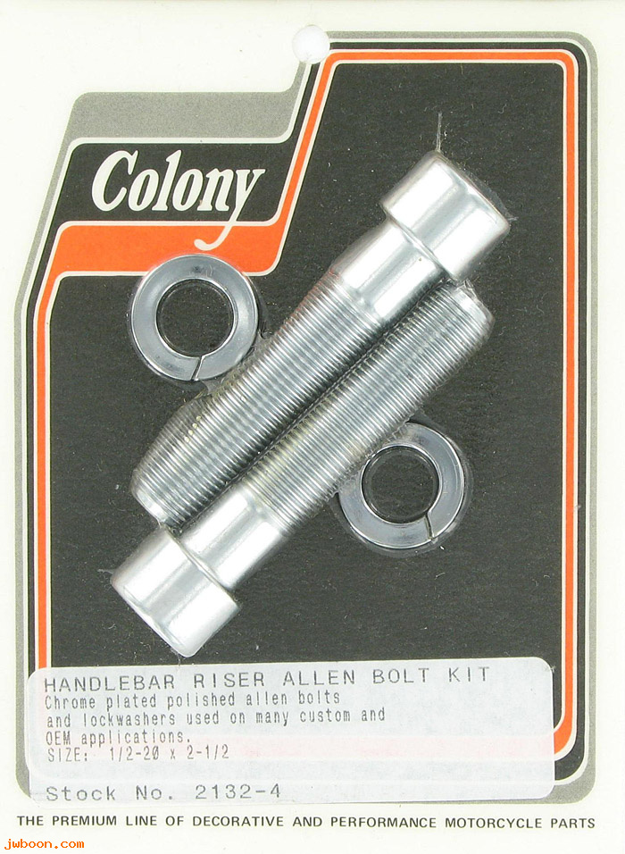 C 2132-4 (): Handlebar riser bolts 1/2"-20 x 2 1/2", Allen, in stock
